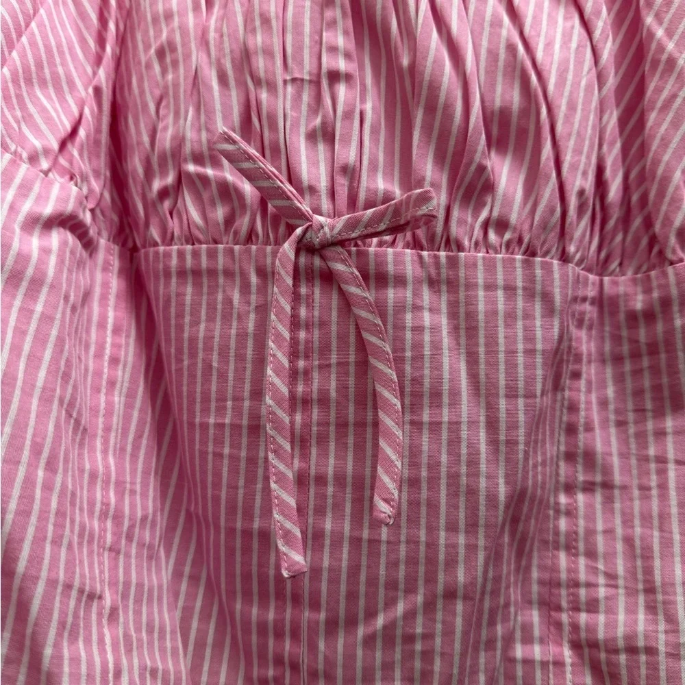 NWT Pink Striped Blouse - Picture 6 of 7